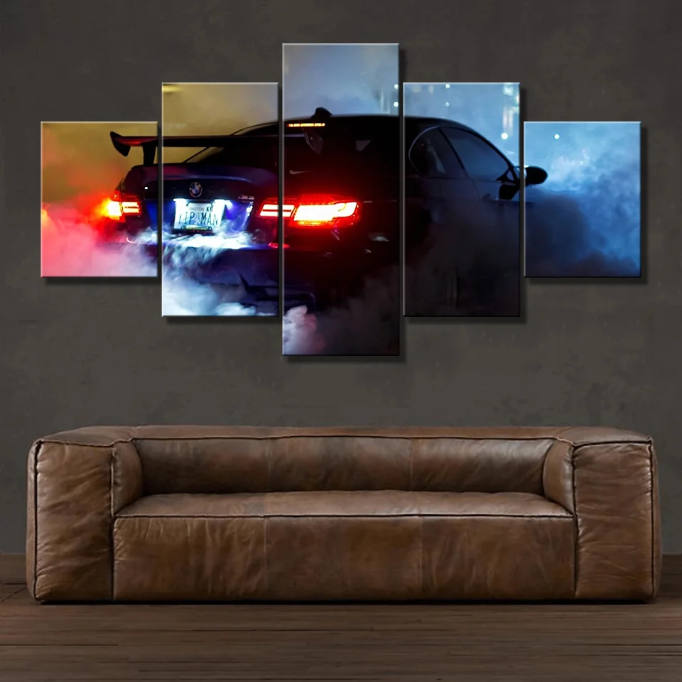 Wall Art Canvas Painting HD Print 5 pieces New Style Super Sports Car Modern Home Decor Pictures Living Room Decoration Posters