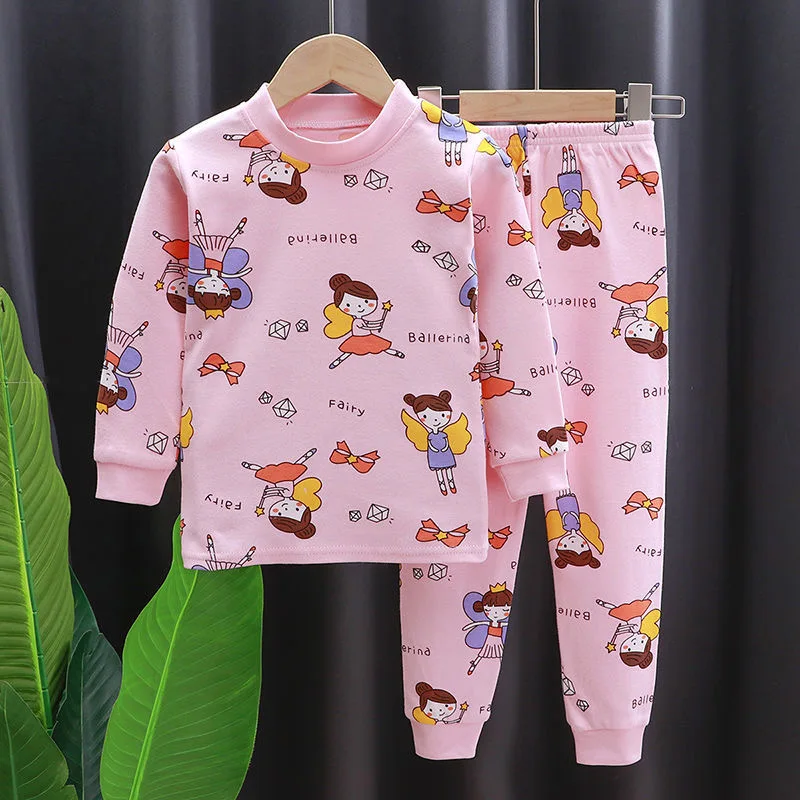 Children Pajamas For Boys Cotton Clothes Pants Set Cartoon Sleepwear Kids Pajamas For Girls Toddler Baby Outfits Child Pyjama