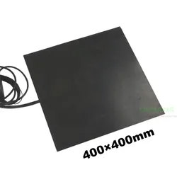 400x400mm 450W 600W 1000W 3D Printer Silicone Rubber Heater Pad 400*400mm Black Heating Pad