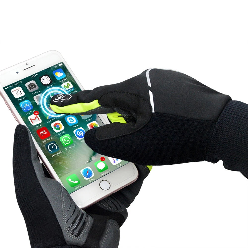 

DAREVIE Cycling Gloves Full Finger Touch Screen Windproof Cycling Gloves Shockproof GEL Pad Non-Slip Breathable MTB Bike Glove