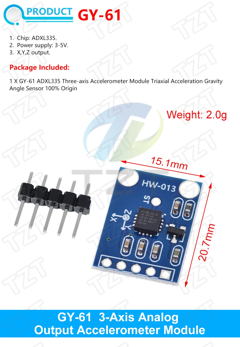 MPU-6050 MPU-9250 BMI160 LSM303DLHC L3G4200D QMC5883L ADXL335 LIS3DSH 3-, 6- und 9-Achsen-Sensor für Lagebestimmung +Gyroskop +Beschleunigungsmesser +Magnetometer – Detail 2