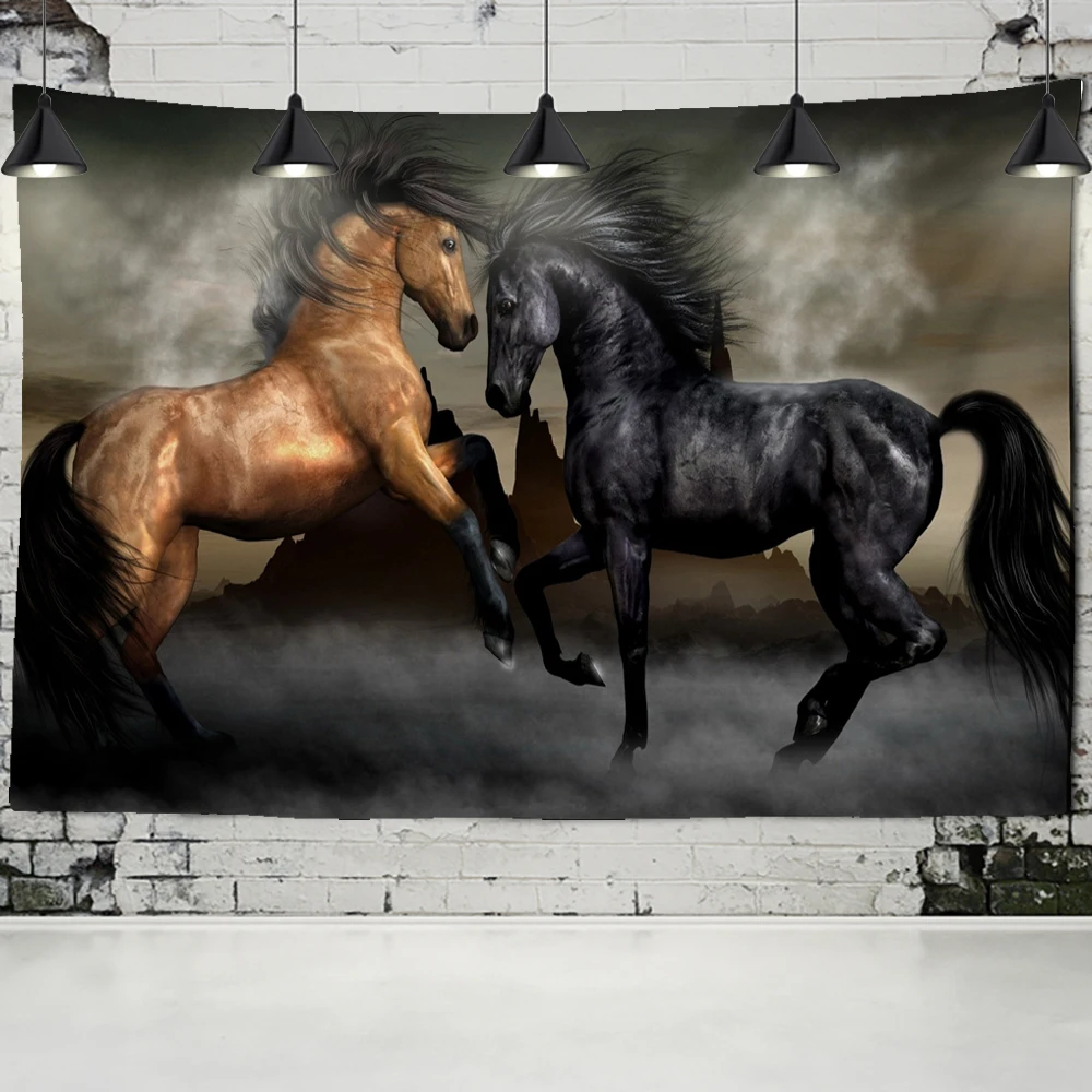 Pentium Horse Print Wall Hanging 3D Digital Printing Tapestry Home Decor Wall Rug Carpets Hanging Blanket Bohemian Decoration