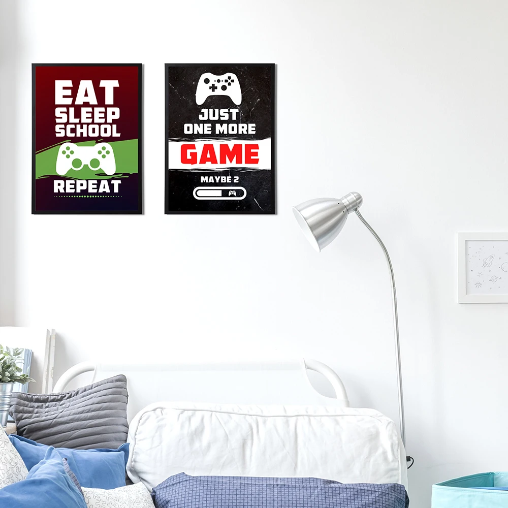 Video Game Wall Art Canvas Posters and Prints Gaming Room Decor Video Game Party Art Painting Pictures Boys Room Wall Decoration