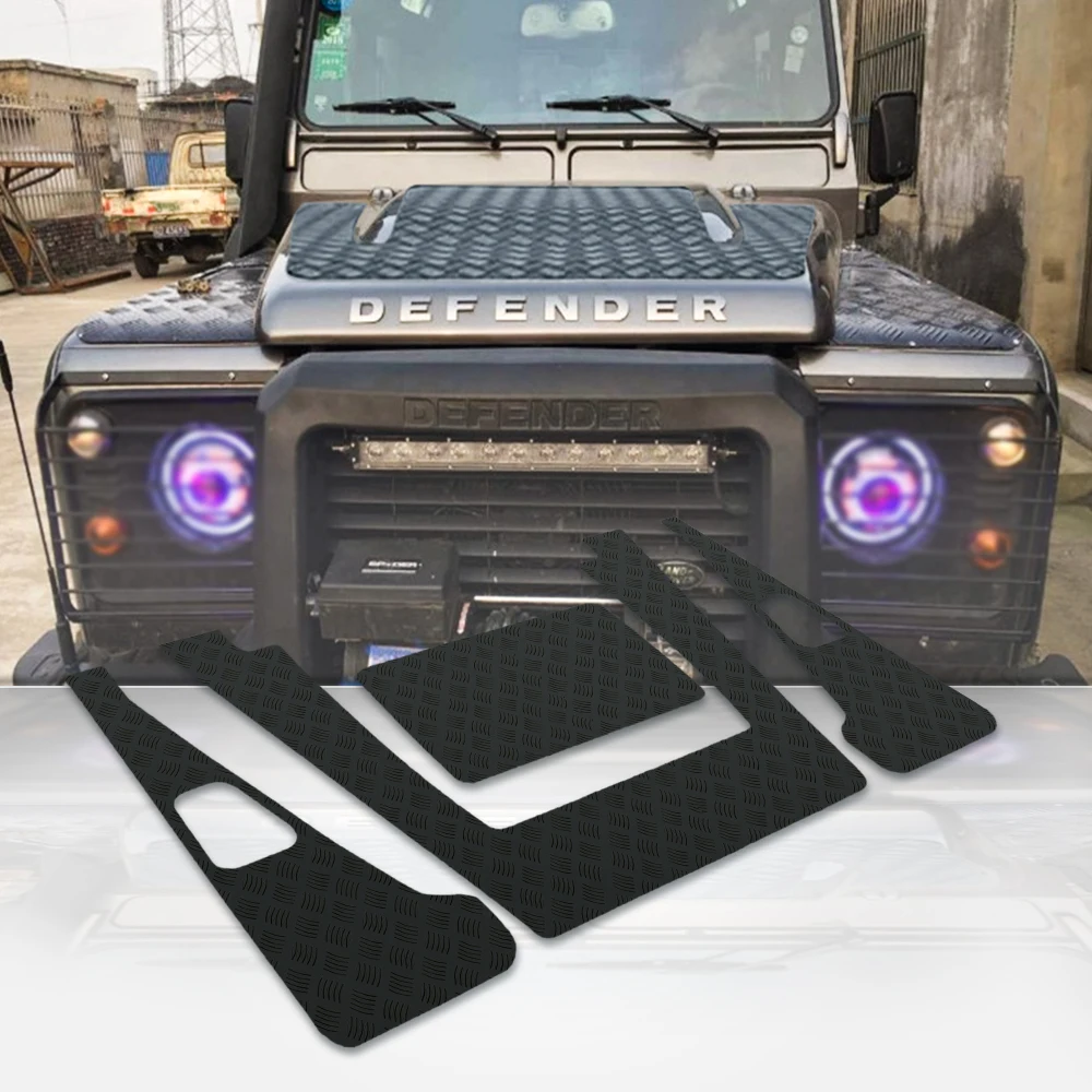 Car Accessories off road vehicle auto parts aluminum alloy hood cover bonnet vents fit for Land Rover Defender Auto Accessoires