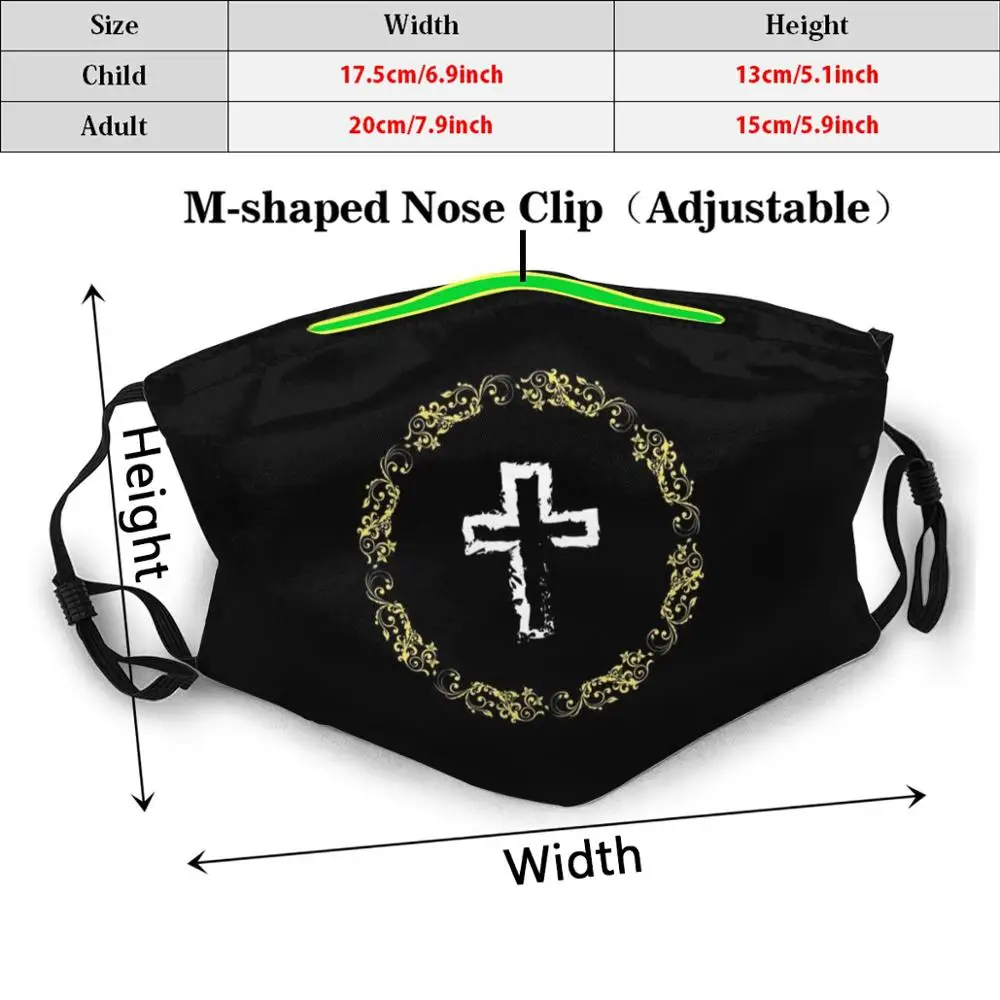 Mask Delicate Gold Cross Faith Cross Christian Jesus Religious Bible God Faith Christ Christianity Flag Religion Country Jesus