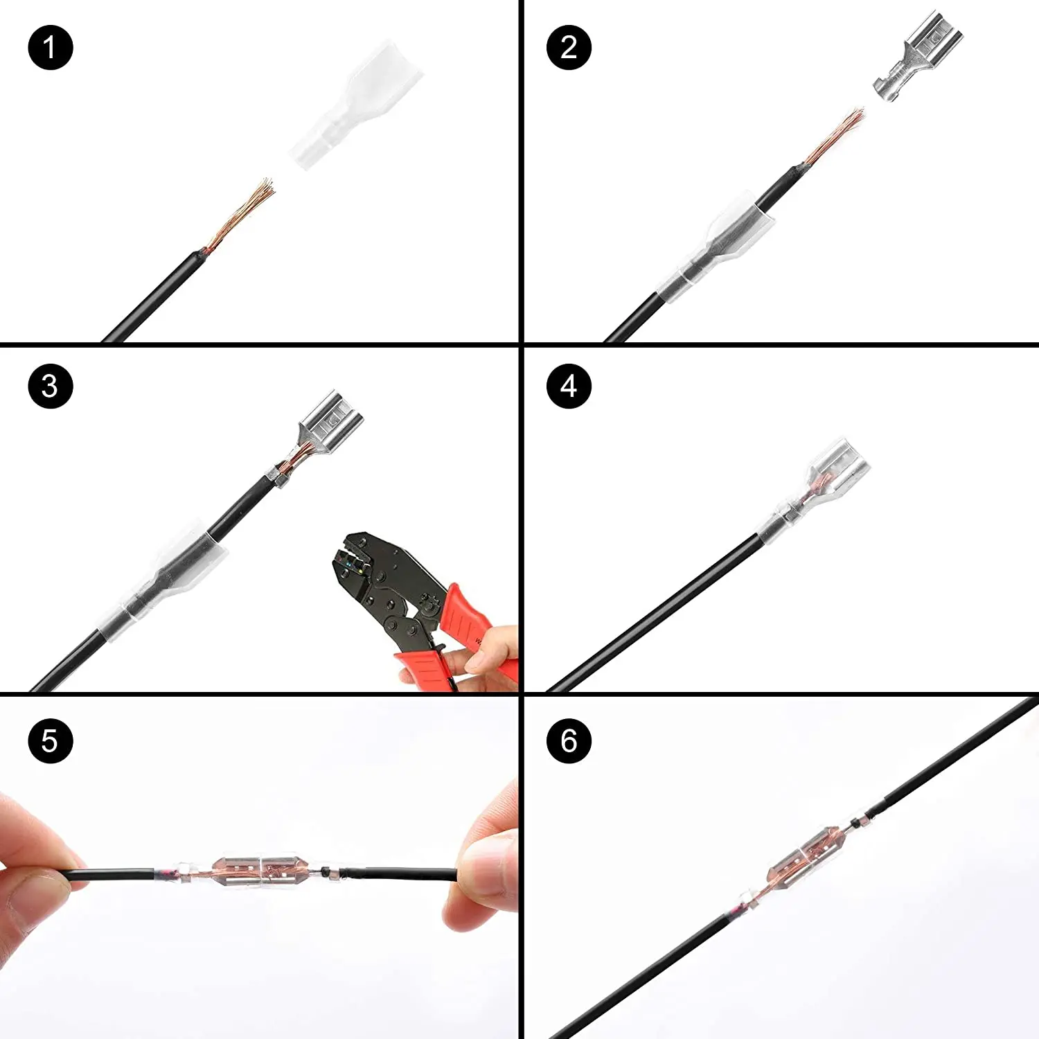 Connecteurs rapides à sertir, fil de broche mâle femelle 270 pièces/boîte, bornes de câblage 2.8mm 4.8mm 6.3mm