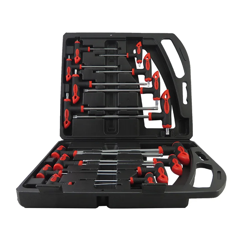 16 pcs T-Handle Ball End Hex Key Wrench Set & T-Handle Star Wrench Set Repair Hand Tool Set