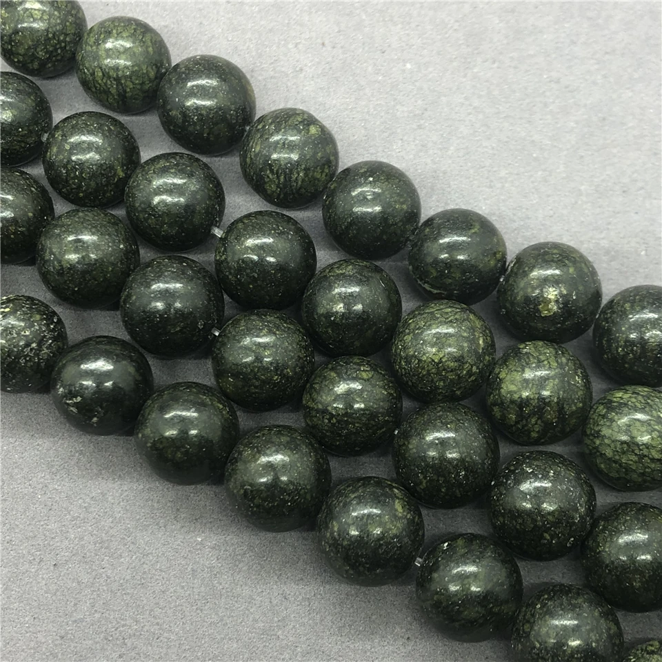 Russian Serpentine Beads 4-12mm Round Natural Loose Stone Diy for Bracelet