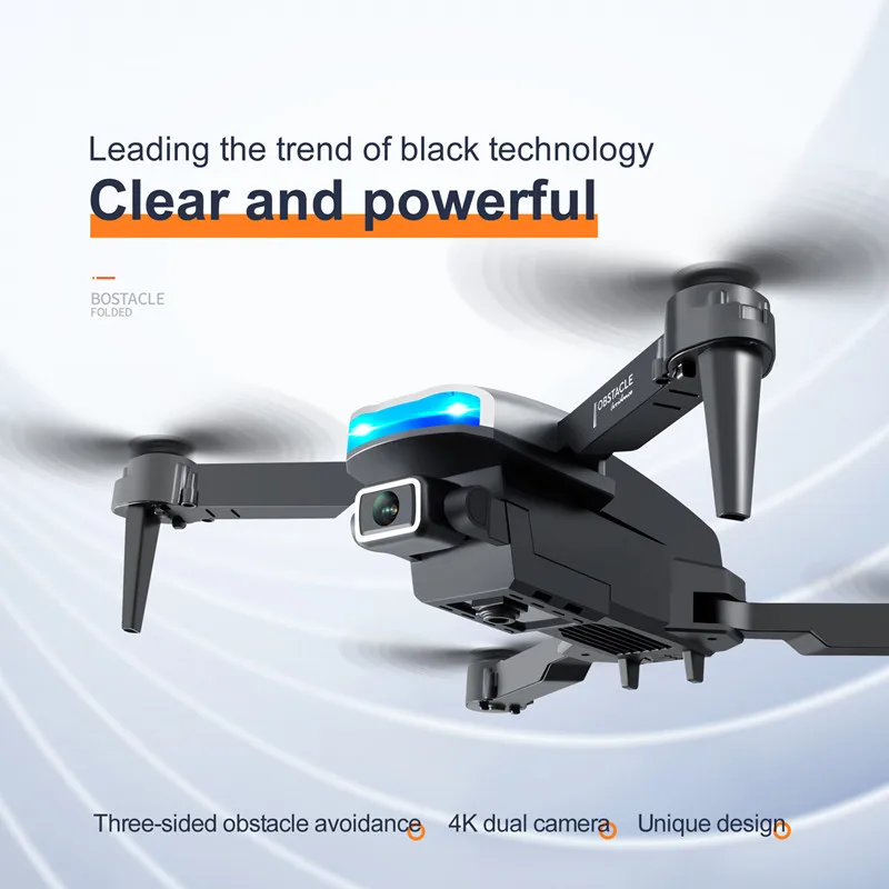 Laser Obstacle Avoidance WIFI FPV RC Drone 4K HD Dual Camera 150M One Key Return Optical Flow Location RC Folding Quadcopter Toy