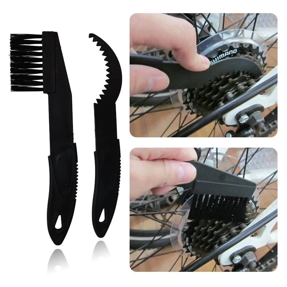 3pcs Plastic Bicycle Chain Cleaner Brushes MTB Mountain Bike Machine Washer Brush Scrubber Cycling Riding Cleaning Maintenance