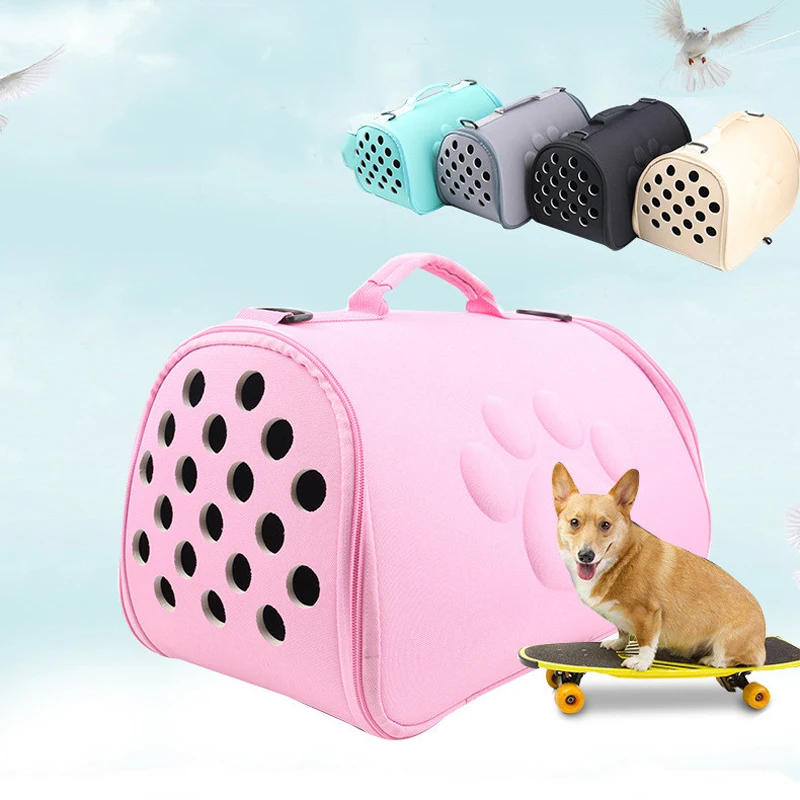 

EVA Pet Carrier Bag Portable Travel Outdoor Puppy Dog Cat Carrier Bag Shoulder Package Handbag Foldable Soft Pet Dog Bag