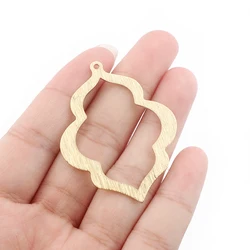 10pcs Brass Polished Dull Charms Open Symmetrical Pattern Pendant Accessories Fashion Charms For DIY Earring Jewelry Making