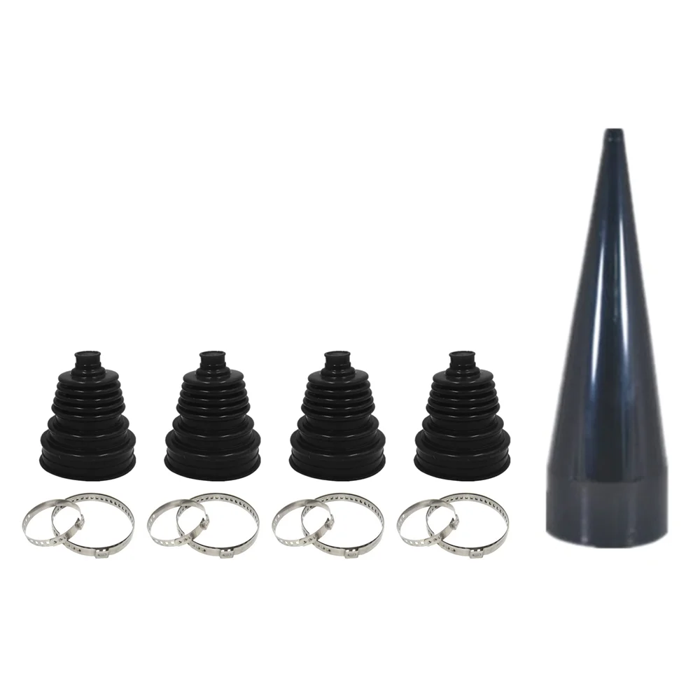 4pcs Universal Rubber Constant Velocity CV Boot Joint Tool Fitting Cone Stretch With Clips New Car Accessories CV Joint Boot