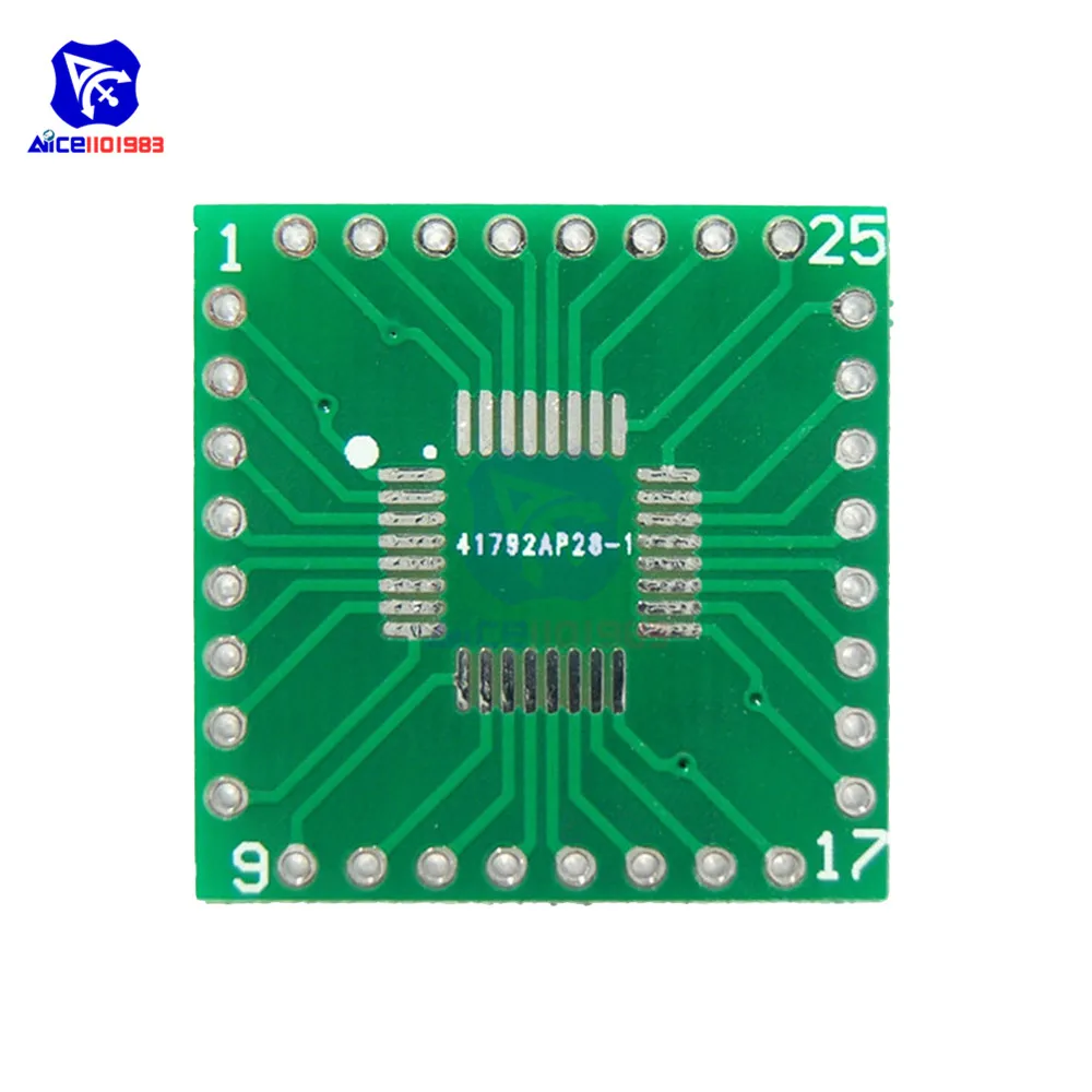 diymore 5PCS/Lot QFP/TQFP/LQFP/FQFP/SOP/SSOP32 to DIP Adapter PCB Board Converter SOP32 turn DIP adapter plate