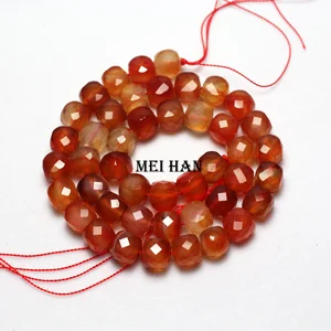 Meihan Natural 8*8 mm carnelian Cube Facets Precious Stone Tài khoản lỏng lẻo để làm đồ trang sức DIY 8 Bán hàng chính BR 52 - №6