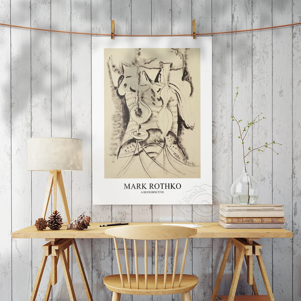 Mark Rothko Exhibition Poster, A Retrospective Wall Art, Abstract Art Prints Poster, The Museum of Modern Art Retro Wall Picture