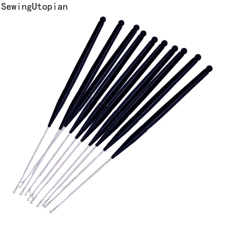 10PCS Plastic Knitting Needles Stitches Weave Craft Crochet Hook Set Plastic Crochet Needles Sewing Knitting Tools