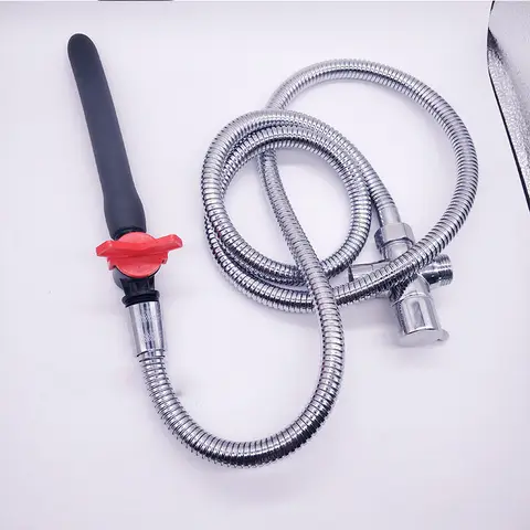 WETIPS Silicone Enema Shower Hose Bidet Wash Portable Enema Anal Douche Head Manguera Duchas Shower Anal Cleaning Bidet Shower