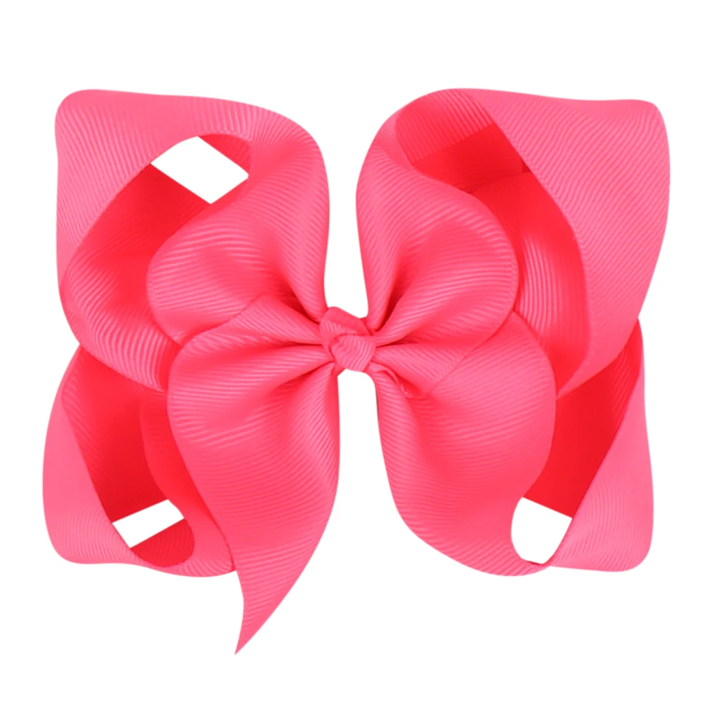 Cn 30 Stks/partij 6 "Solid Ribbon Hair Bows Met Clips Voor Meisjes Kids Boutique Knoop Jumbo Bows Hair Clips haarspelden Haar Accessoires