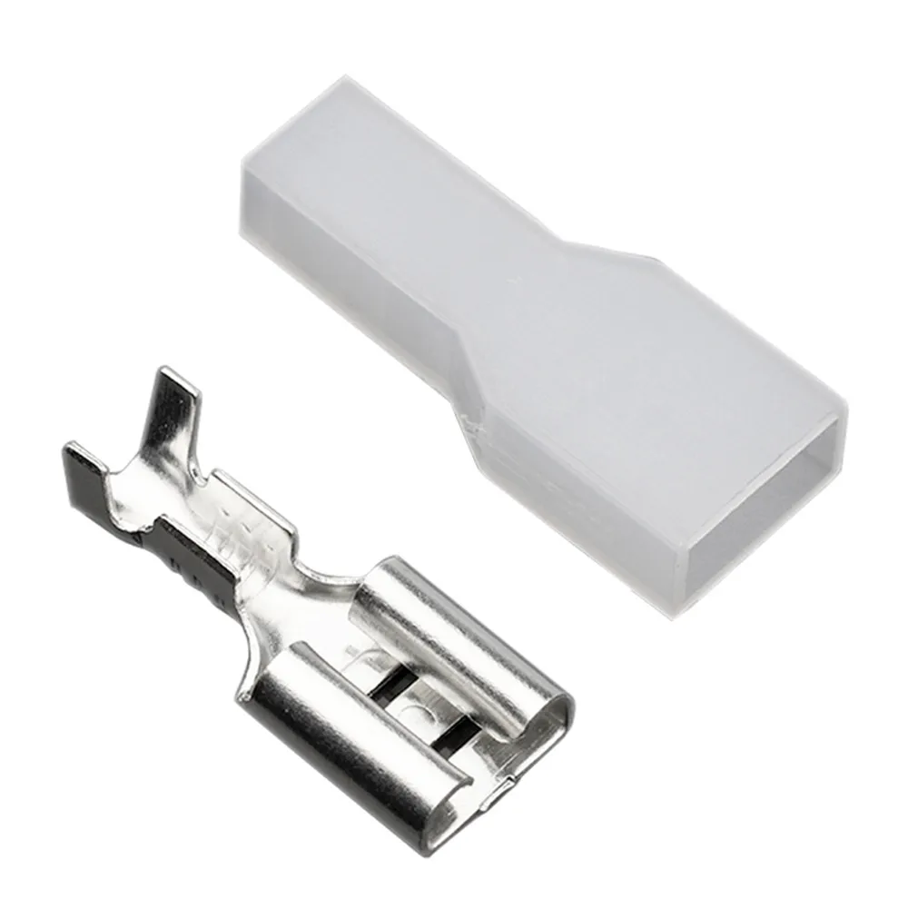100sets 6.3mm Female Crimp Terminal wire faston terminal DJ622-D6.3B Automotive connector 0.2-0.75mm2