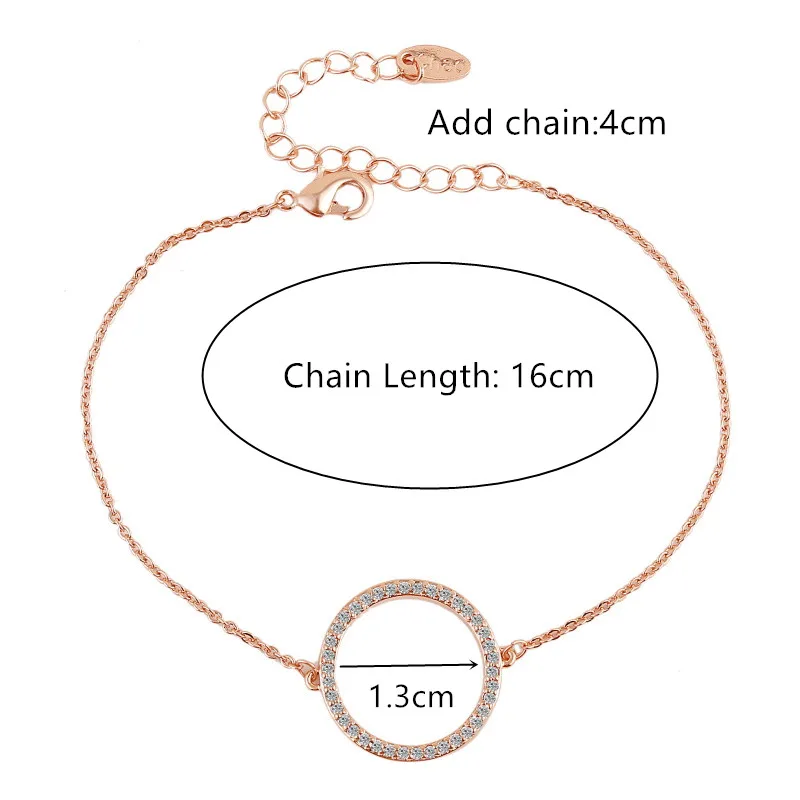 New Fashion Round Rhinestone Bracelet Senior Minimalistic Girlfriends Female Crystal Bracelets Fashion Jewelry For Women