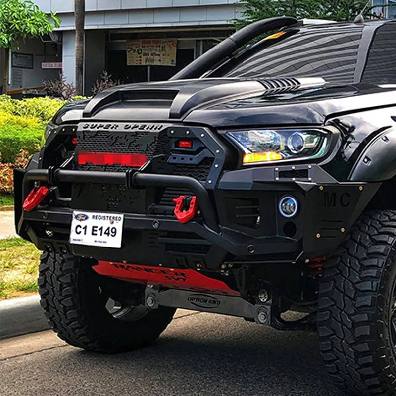 Fit For Ford Ranger Wildtrack T6 T7 T8 2012-2020 ABS Black Bonnet Scoop Hood For Endeavour Everest 2016 2017 2018 2019 2020