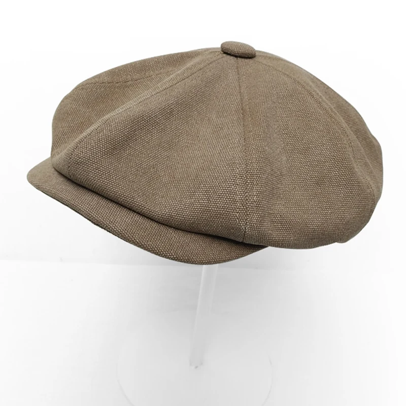 Brand Canvas Newsboy Caps Men High Quality Flat Caps British Style Octagonal Cap Vintage Gatsby Cap Spring Autumn Hats BLM21