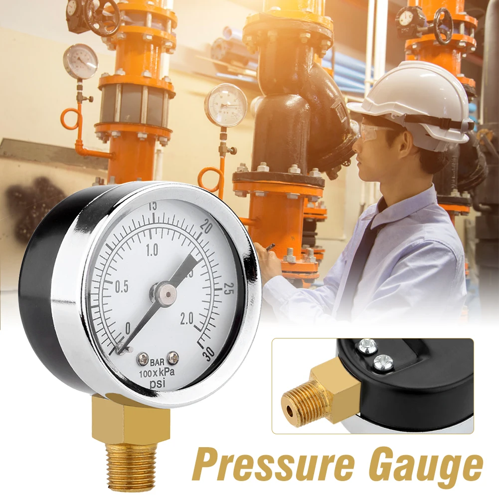 휴대용 듀얼 스케일 다이얼 디지털 게이지, 진공 압력계, 미니 다이얼, 0-30psi, 0-2bar, 직경 40mm