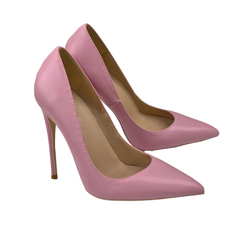 Keshangjia The new pink pointed high-heeled shoes with shallow thin mouth fashion sexy party heartthrob women's shoes