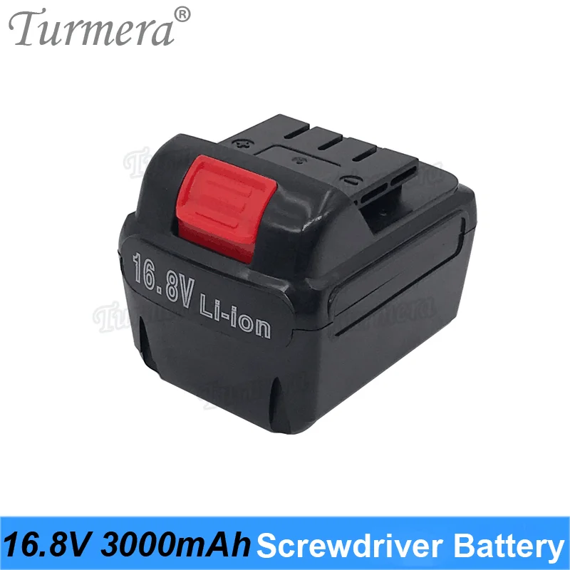 Turmera 12V 16.8V 21V 3000mAh Screwdriver Battery Electric Drill Battery Cordless Screwdriver Charger Battery For Power Tool Use