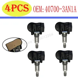 자동차 타이어 압력 모니터 센서 TPMS 40700-3AN1A, 닛산 주크 큐브 버사 리프 센트라용, 4 개입