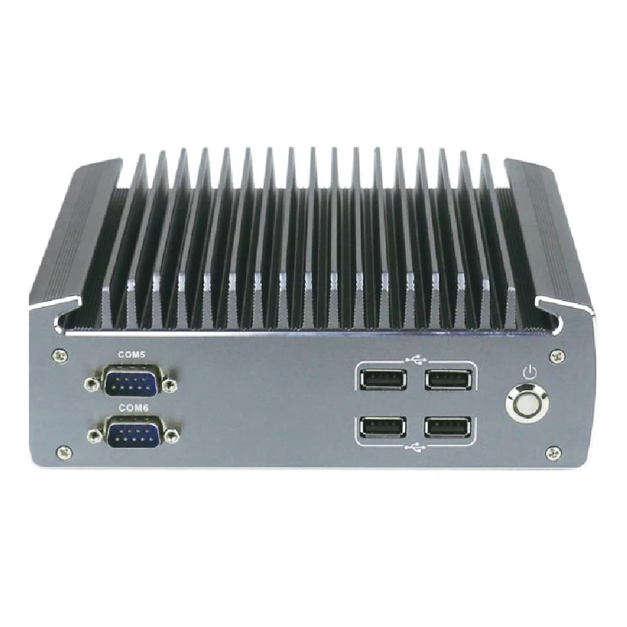 ใหม่ล่าสุด Fanless คอมพิวเตอร์ขนาดเล็ก6 * COM RS232 HDMI VGA 2 * USB3.0 Intel Dual Core I7 6500U I5 6200U celern 3855U มินิคอมพิวเตอร์ HTPC