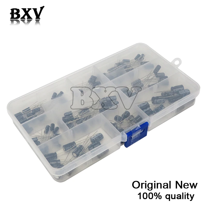 

120PCS/lot 12values 1uF-470uF Aluminum Electrolytic Capacitor Assortment Kit 16V-50V electrolytic capacitors assortment box set