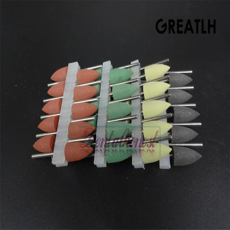 2.35mm Diamond polishing Burs Dental Lab Supplies 40pcs Mixed Dental SILICONE polisher