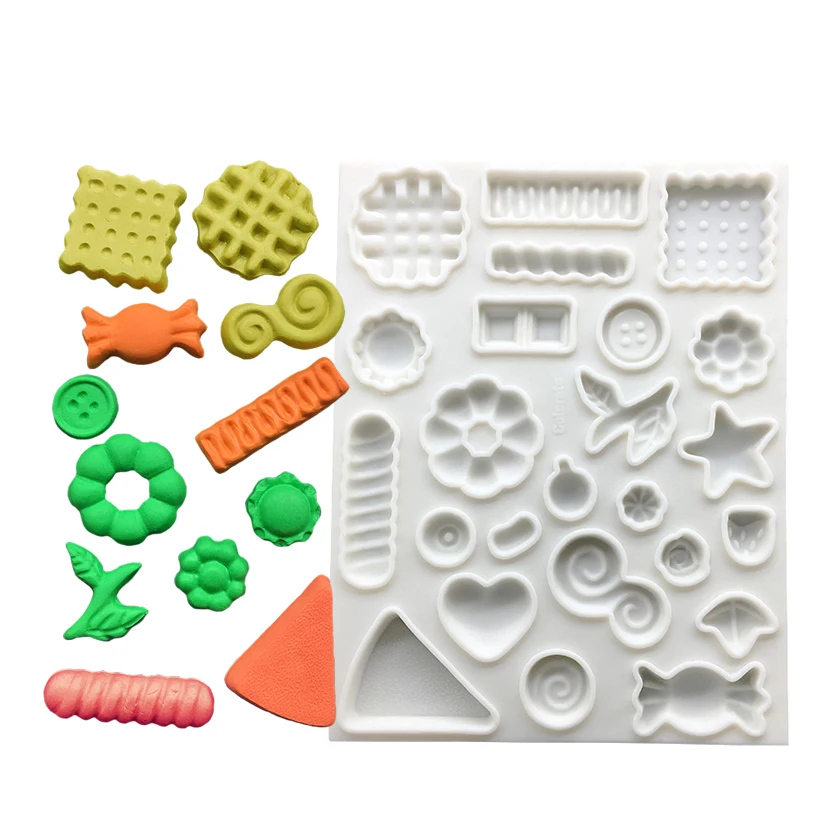 Waffel Kekse Süßigkeiten Form Silikon Sugar Mold Schokolade Cupcake Backen Fondant Kuchen Dekorieren Werkzeuge