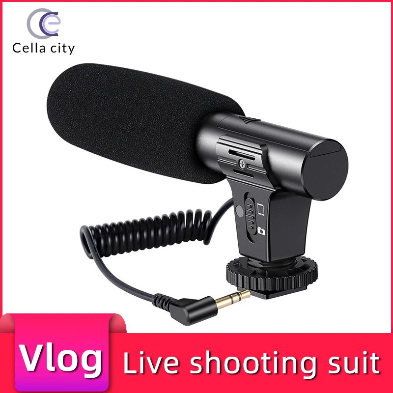 CELLA CITY Mobile Phone Bracket Microphone Fill Light Combination Set Vlog Live Shooting Equipment Web Live Video Recording