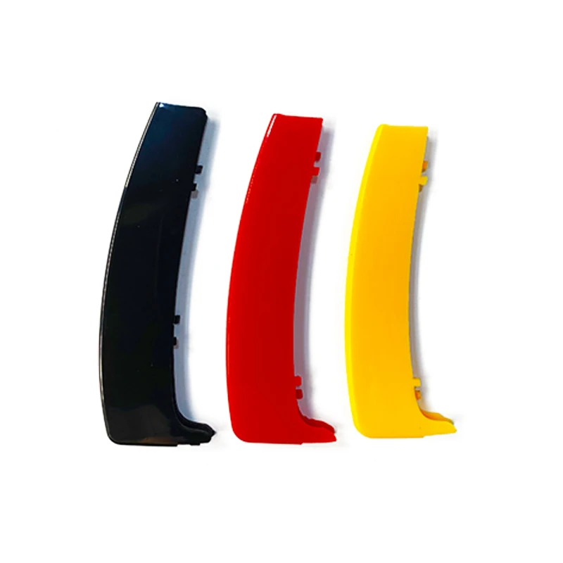 3pcs ABS M/Germany Color Car Racing Grille Strip Trim Clip Stickers For BMW Series 1 E87 E82 E81 E88 Auto Accessories 2004-2011