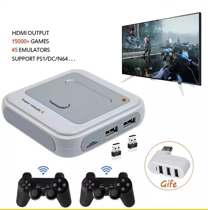 

PS1 Game 4k Output Retro Classic Handheld Video Player TV Mini Game Console Built-in 15000Games 45emulators support 4player