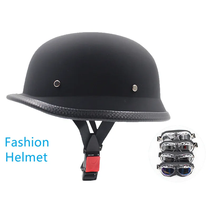 Motorcycle Helmet S-M-XL-XXL Riding Vintage Cruiser Touring Half Helmets Moto Bicycle Scooter Skating Baseball Cap with Goggles