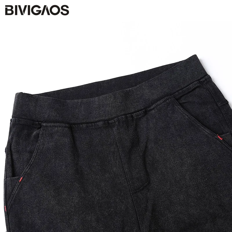 BIVIGAOS Spring Autumn Women Casual Elastic Jeans Leggings Pencil Pants Skinny Slim Leggings Women\'s Clothing Jeggings Trousers