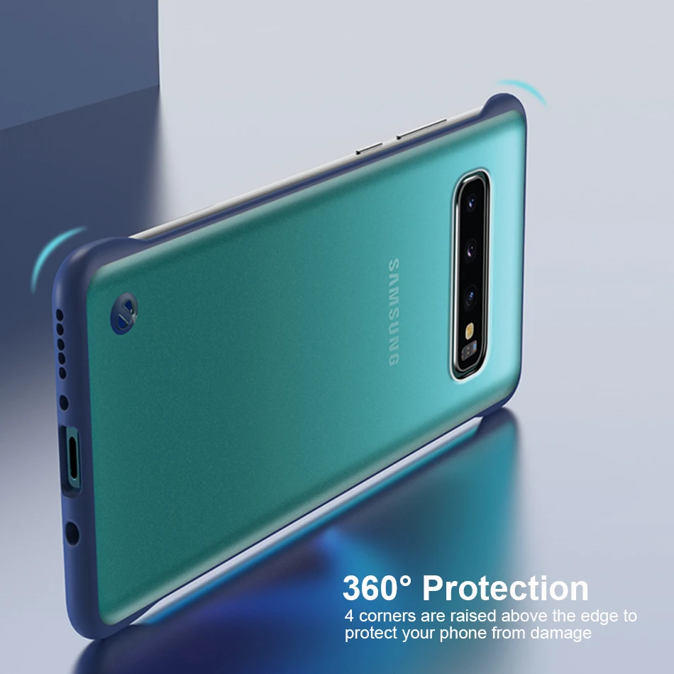 Case For Samsung S10 Plus Case Frameless Ring Transparent slim Shockproof Bumper Back Cover For Samsung Galaxy S10+  Coque