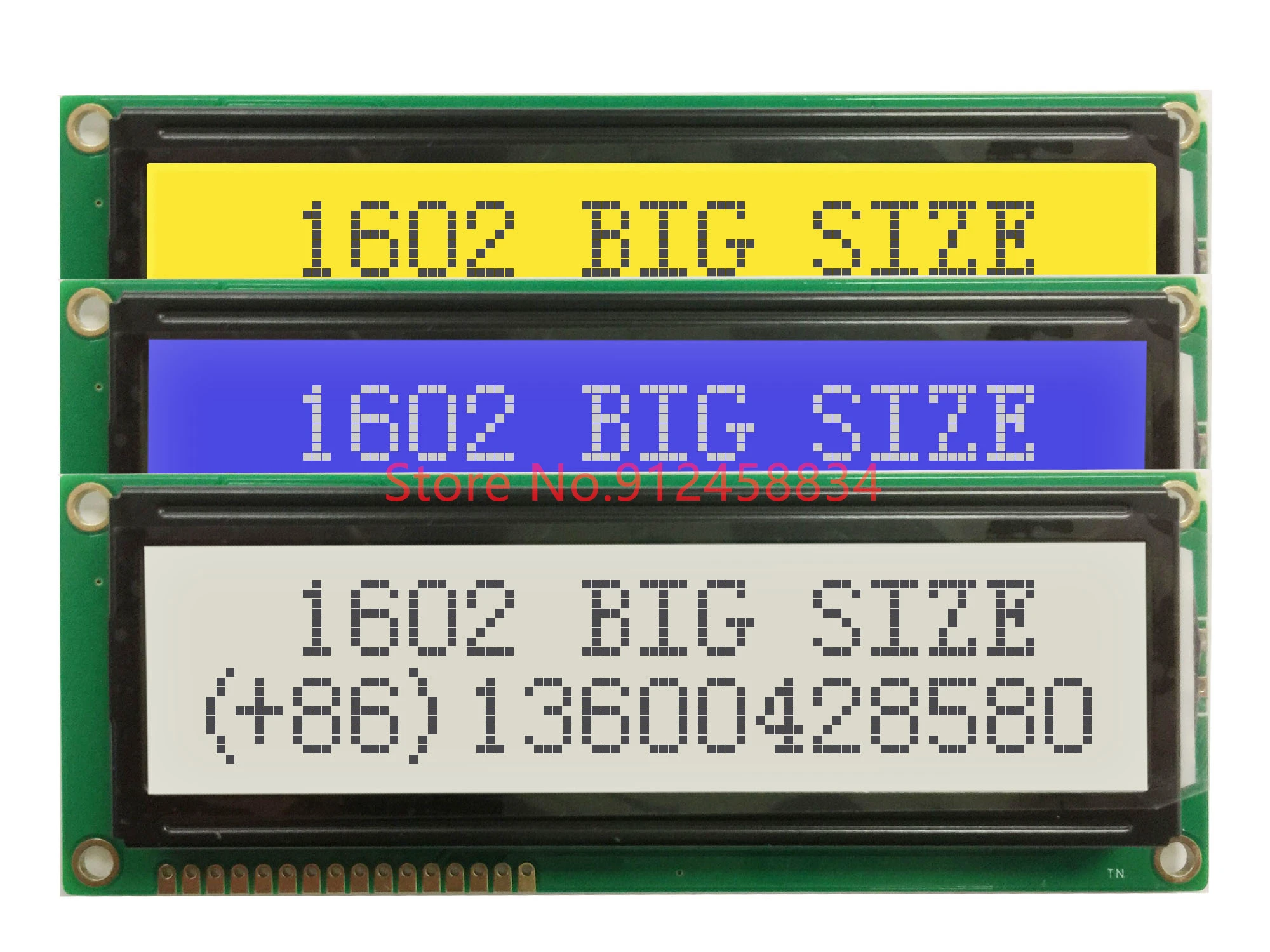 Big Large Size 1602 16x2 LCD Display Module 122x44mm LC1622 JHD1602G 1602B HD44780