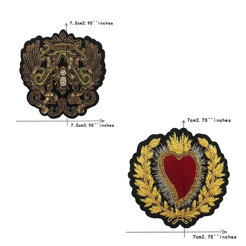 Nowy naszywka naszywka królewska odznaka korona pszczoła aplikacja naszywki na spodnie odzież zdobiona XBT107-120