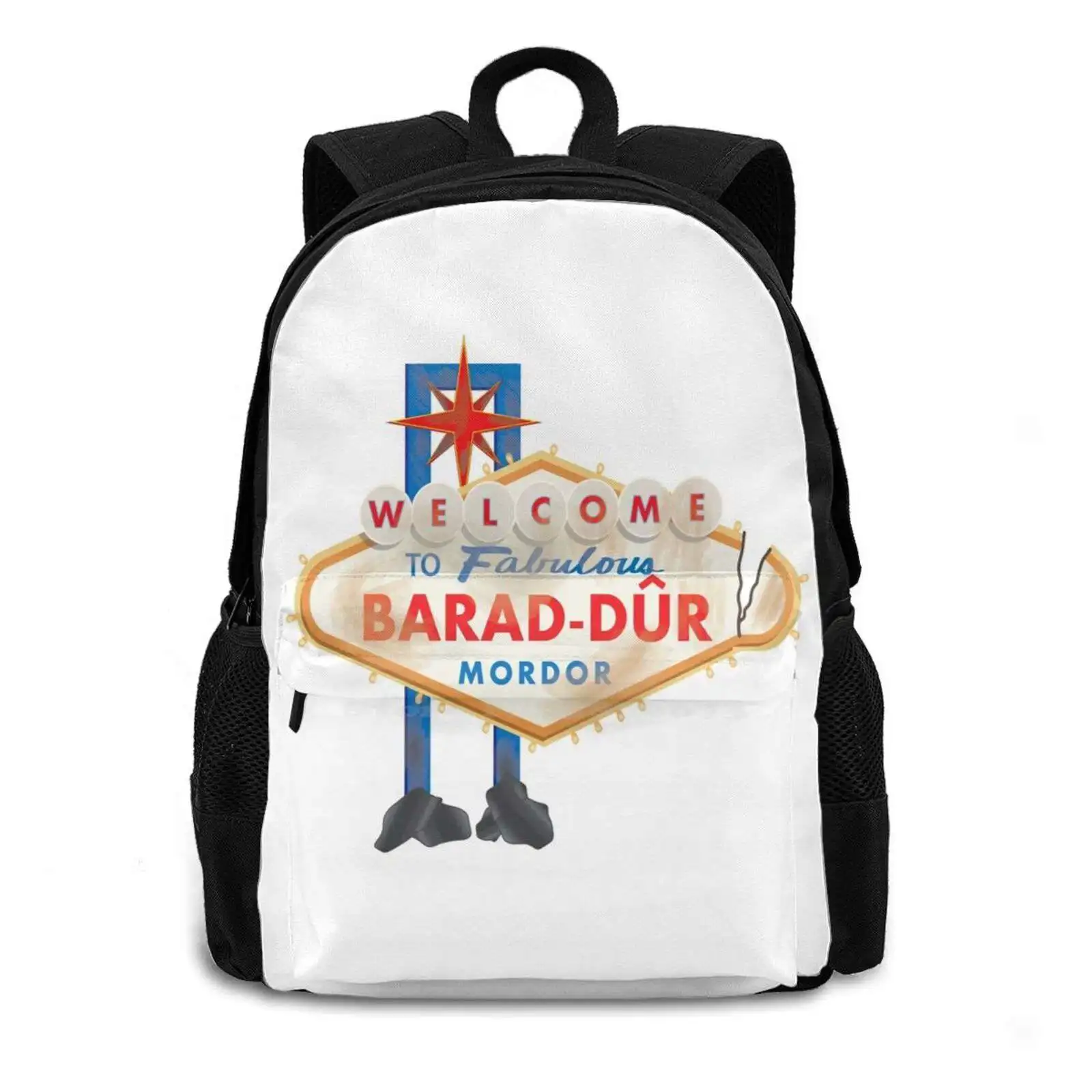 Welcome To Barad Dur New Arrivals Unisex Bags Student Bag Backpack Barad Dur Orcs Mordor Lord Rings