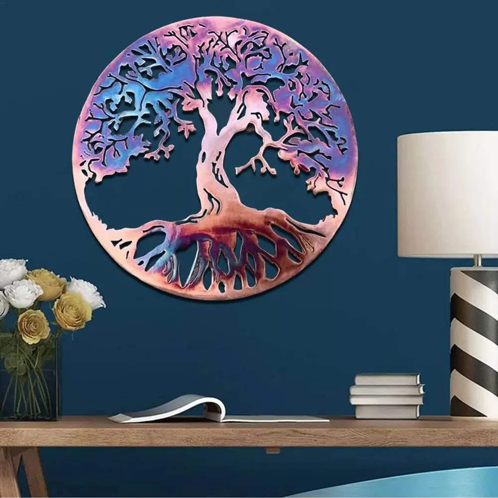 Creative 3D Round Tree Of Life Wall Hanging Decorations Diameter 28/38cm Metal Art Home Hanging Ornament Tree Wall Decoration