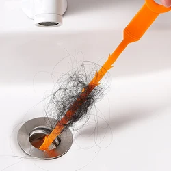 Gancho de limpieza para fregadero de cocina, herramienta de dragado de pelo, removedor de obstrucciones de alcantarillado, accesorios de baño