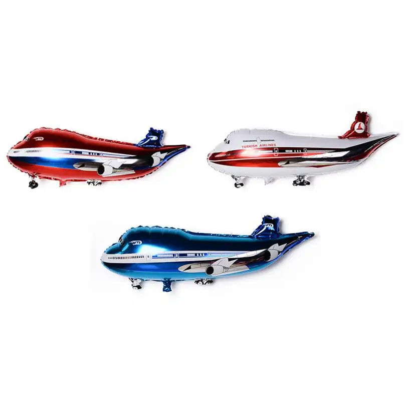 1 pc 85*45CM Inflatable Airliner Foil Balloons Plane Helium Balloons Children Birthday Gifts Toys Holiday Toy Aircraft Party