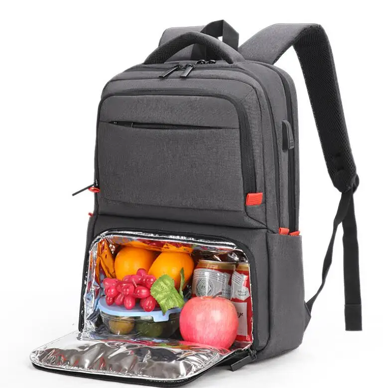 Men 15.6 Inch Laptop Backpack Men Backpack with lunch bag Rucksack Backpack with Picnic Bag Insulation Bag Lunch Backpack Bag