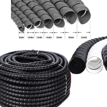 1/2/5M Sarma Tüpü 8/10/12/16/20 mm Tel Düzenleyici Kablo Koruma Kılıfı Tüp Koruma Kolu Spiral Sarma Sarma Koruyucu