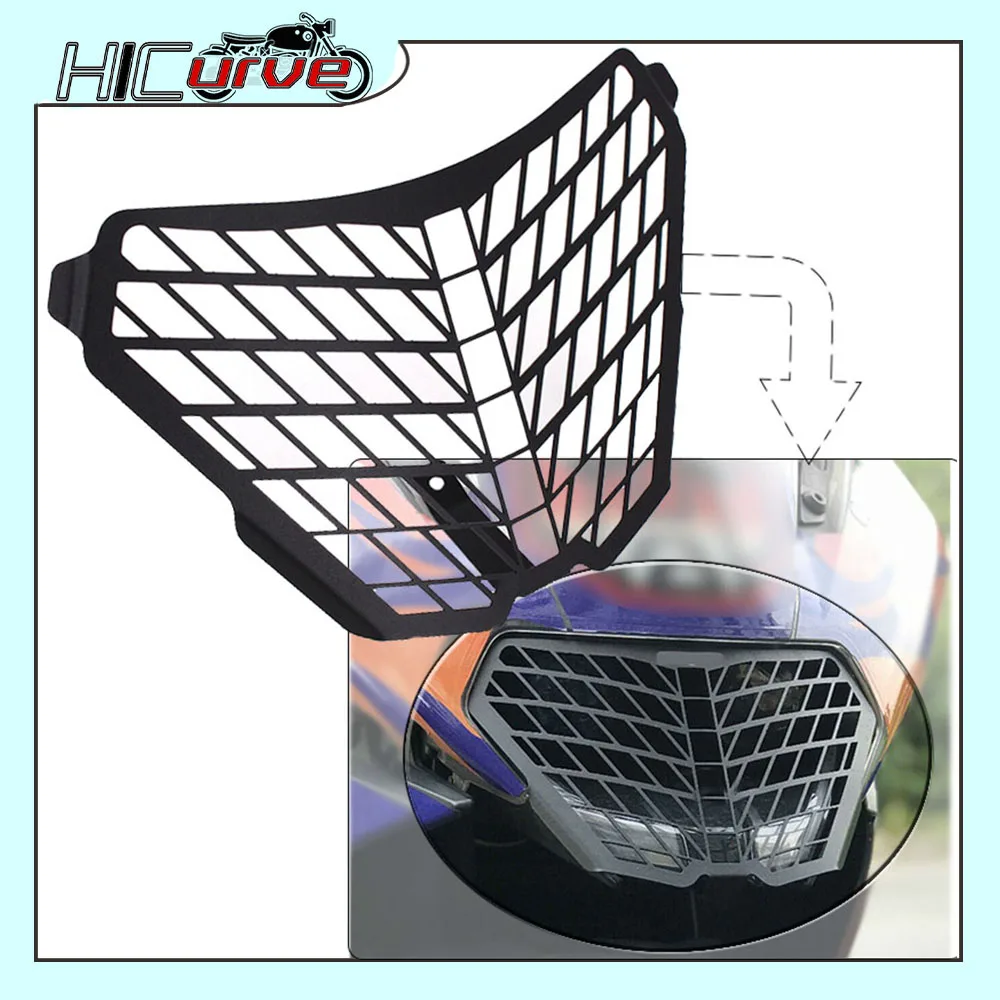 

Motorcycle Accessories CNC Headlight Protector Grille Guard Cover Fit For RC125 RC200 RC390 RC 125 200 390 2014-2021